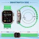 Magnetic Link Solo Loop Sport Bands Compatible with Apple Watch Band Ultra 2/Ultra SE Series 9/8/7/6/5/4/3/2/1 Silicone iWatch Band 49mm 45mm 44mm 42mm 41mm 40mm 38mm Women Men