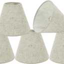 Aspen Creative 32039-5A, Empire Clip-On Chandelier Lamp Shade, Off-White, 3" Top x 6" Bottom x 5" Slant Height, Set of 5