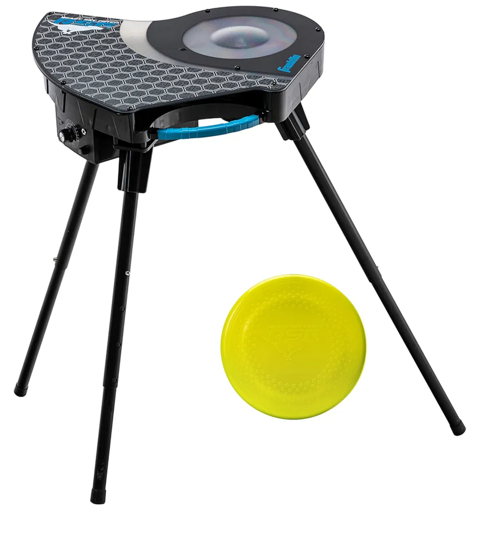 Franklin Pet Supply Co. Automatic Disc Launcher for Dogs - Ready Set Fetch Automatic Disc Tosser Dog Toy for Fetch - Portable Thrower Toy - Battery Powered