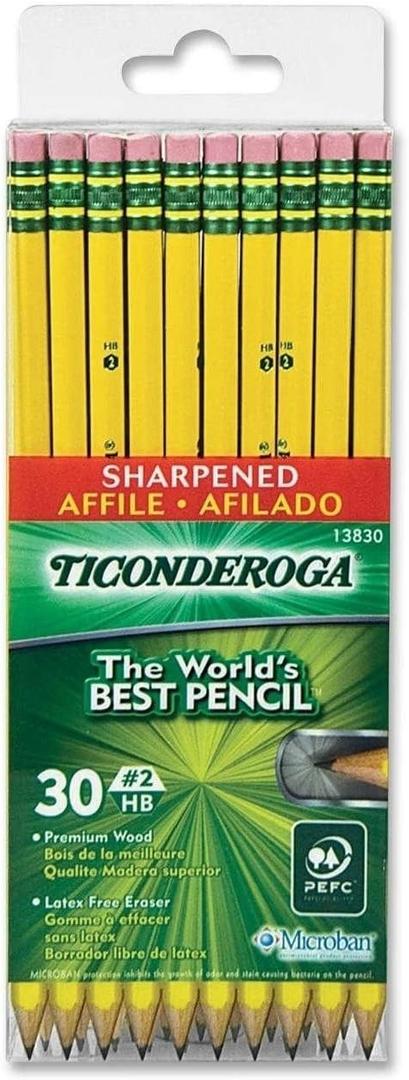 Pre-Sharpened Pencil, HB, #2, Yellow Barrel, 30/Pack