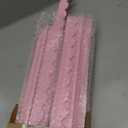 Wooden Mahjong Racks with Pushers, Pink American Mahjong Tile Pushers and Racks with Drawstring Bag ，Fits 1.2 Inch Mahjong Tiles Modern Table Mahjong Accessories (Pink)