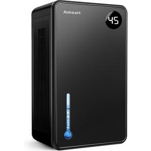 Dehumidifier, Dehumidifiers for Home (1000 sq.ft), 98 OZ Dehumidifier for Basement Bathroom Bedroom, Auto Shut Off Dehumidifiers, Timer Setting, Digital Display, Drain Hose, 7 Colors Light, Black