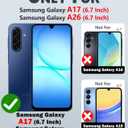 for Samsung Galaxy A17 5G/ A26 5G Phone Case with 2 Pack Screen Protector | Military Grade Shockproof | Heavy Duty Robust Bumper Cover | with Kickstand | Red