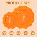 COLOSUS 60 pcs Orange Plastic Plates -Thanksgiving Plastic Plates for Party include 30 Dinner Plate and 30 Dessert/Salad Plate for Wedding,Party,Anniversary,Daily Use