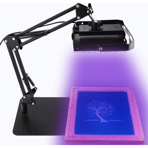Dorhui 60W UV LED Exposure Unit for Screen Printing, Screen Print Light with Retractable and Adjustable Stand for Burning Screens, Cyanotypes, Photos, Sun UV Printing Kit, Resin Curing