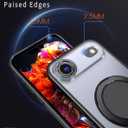 for iPhone Air Case, with 2 Tempered Glass Film, 360 Spin Magnetic Stand, Compatible with Magsafe, Military-Grade Drop Protection Case, Black