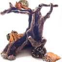 Hermit Crab Climbing Toys Aquarium Decorations Artificial Tree Trunk Ornaments Betta Fish Hideout Caves Reptile Habitat Decor Accessories for Leopards Geckos Lizards