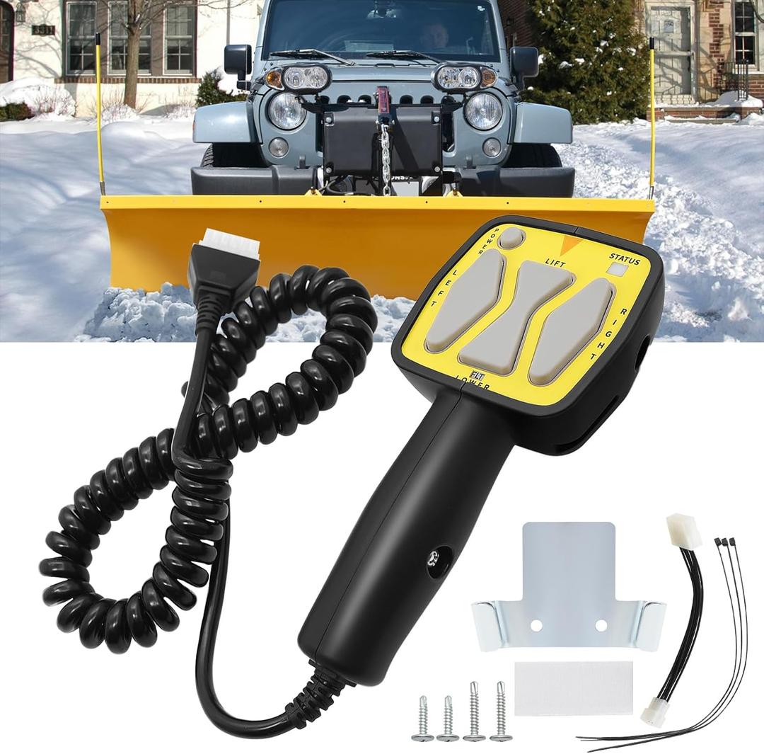 Snowplow Handheld Controller Fit for Meyer Diamond Snow Plow Blade E-47| E-60|E-57, Straight Blade Plows Western Plow Controller Replacement for OE Meyer Diamond 22154 56462 22690,Buyers 1306901