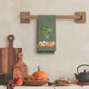 Fall Kitchen Towels, Pumpkin Decorative Fall Hand Towels, Pink Bowknot Coquette Dish Towel Dishcloths Tea Towel for Kitchen, Blue and White Porcelain Tree Chinoiserie Decor, Green 16x24in