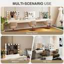 Vanity Makeup Mirror with Lights,Hollywood Vanity Mirror with 3 Color Modes,Lighted Vanity Mirror with Dimmable LED Bulbs &10X Magnification for Desk,Bedroom,Tabletop (White, 20.5" x 15.7")