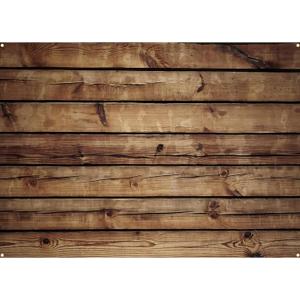 Peryiter Wood Backdrop Wooden Wall Background Rustic Backdrop Durable Polyester Fabric Photography Supplies for Party, Wedding Baby Photoshoot(8 x 6ft,Brown)