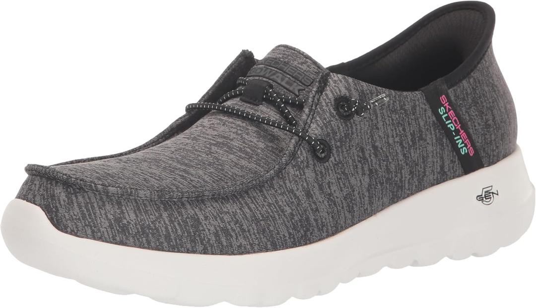 Skechers Women's Skechers Women's Hands Free Slip-ins Go Walk Joy Moc Toe Casual Shoe (5, Black)