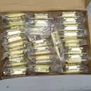 50 Pack (25 Pairs) 3/8 Inch Insert Kitchen Cabinet Hinges, Satin Brass Self Closing Hinges for Kitchen Cabinet Doors, Semi-Concealed Cupboard Hardware, Face Mount Hardware, Gold