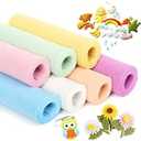 ZAIONE Felt Fabric Sheets Bundle: Stiff 7 Rolls 8x35 Inch Assorted Color Non-Woven Acrylic Craft Fabric for DIY Craftwork Sewing Patchwork 