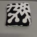 Elife Soft Square Christmas Snowflake Home Decorative Canvas Cotton Embroidery Throw Pillow Covers 18x18 Cushion Covers Pillowcases for Sofa Bed Chair (1 Pair, Black)