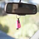 resqme Pack of 2,The Original Emergency Keychain Car Escape Tool, 2-in-1 Seatbelt Cutter and Window Breaker, Made in USA, Pink - Compact safety hammer