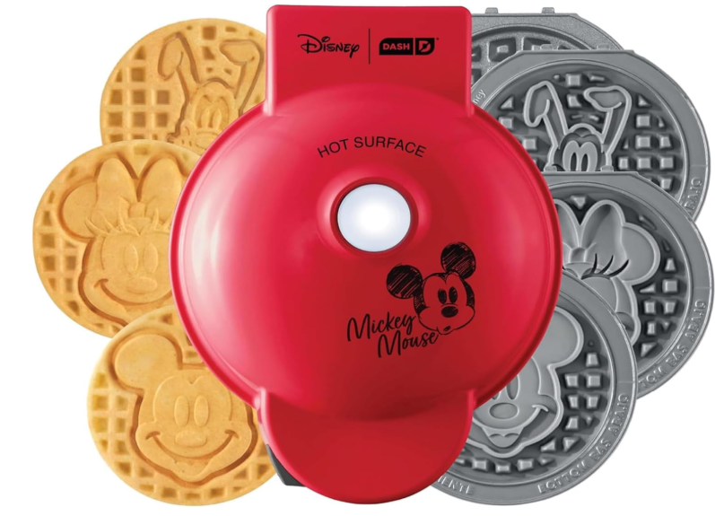 Disney | Dash MultiMaker® Mini Maker System  Electric Waffle Maker & Swappable Plates  1 MultiMaker®, 4 Plates, Mickey Mouse & Friends Design, Aluminum