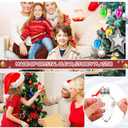 Baquler 30 Pcs Christmas Fillable Light Bulb Hanging Ornament Plastic Fillable Christmas Tree Ornaments Clear with Screw Off Cap and Rope Xmas Sticker for Holiday Party Decor Indoor Outdoor