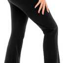 Walifrey Flare Leggings with Pocket for Women,High Waisted Opaque Flare Pants for Yoga Workout (X-Large, Black)