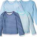 Hanes Baby Long Sleeve T-shirt, Ultimate Flexy Knit Tee for Boys & Girls, 4-Pack (White)