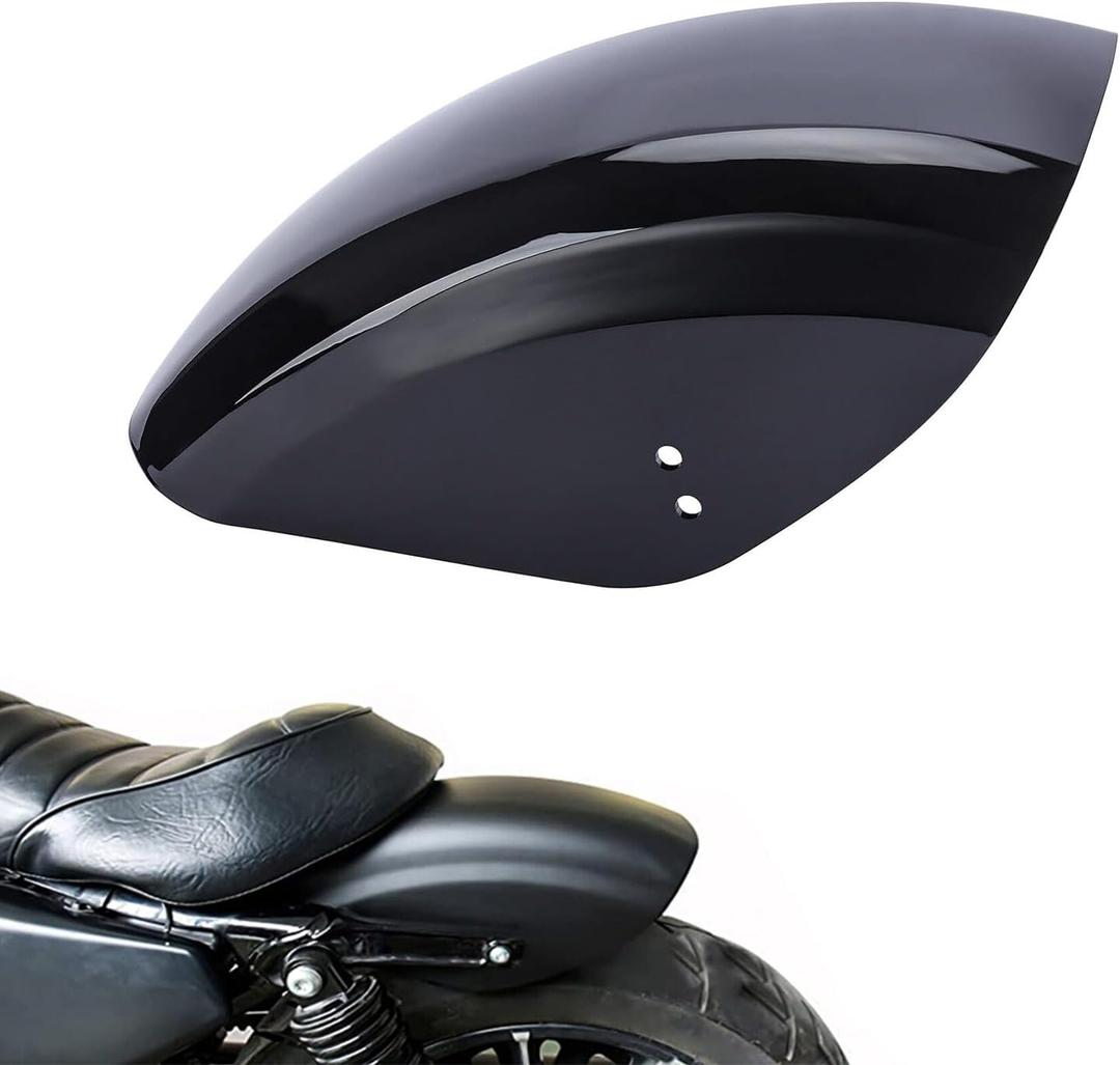 Motorcycle 7 inch Rear Short Fender For Harley Sportster XL883 XL1200 1986-2023 (Gloss Black - ABS Plastic Mudguard)