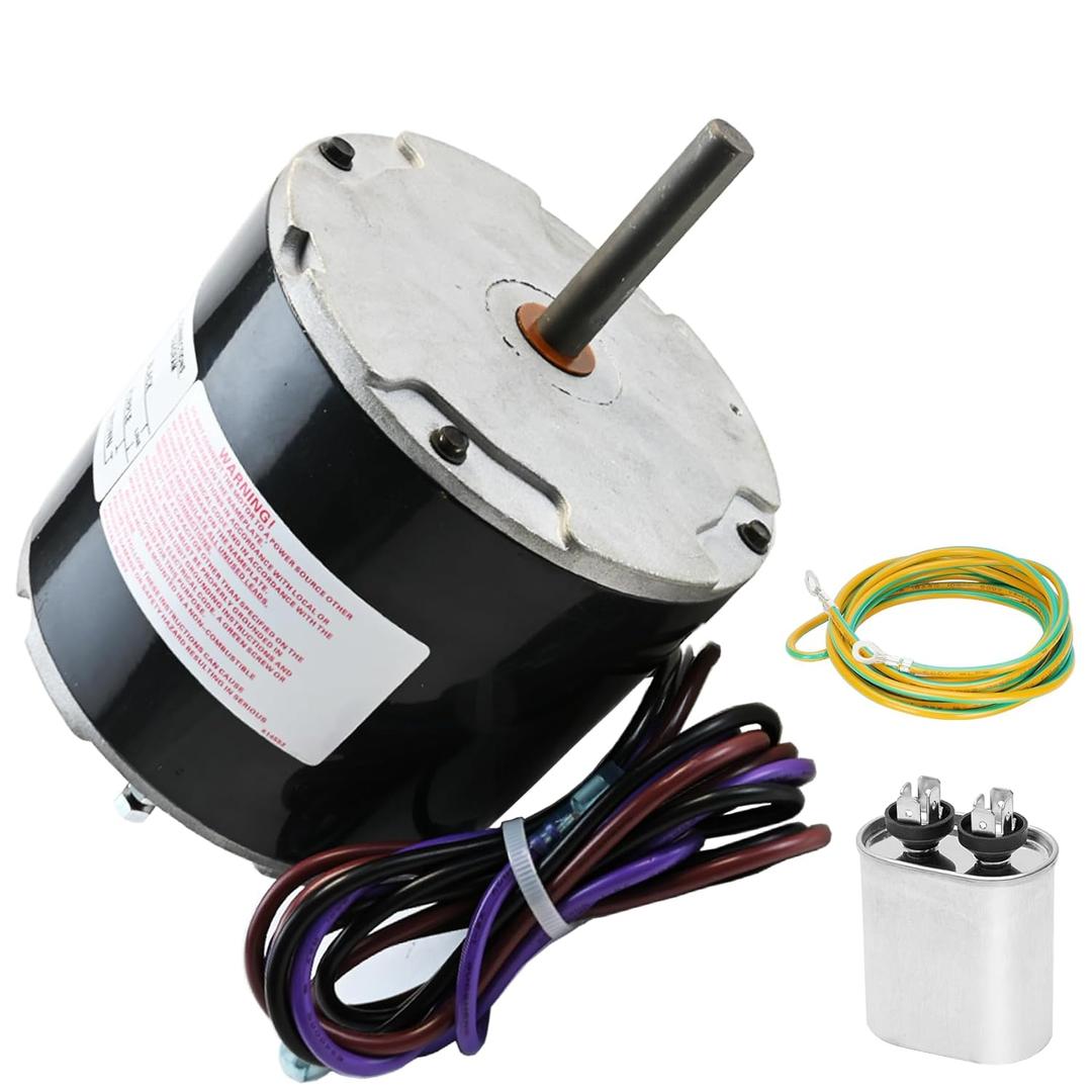 12Y65, 100483-43 Condenser Fan Motor 208/230 Volt, 1 PH, 60HZ 1/4 HP 825 RPM Replacement for 100483-05, YSLB-220-8-B001, YSLB-220-8-B002, 100483-34 etc, Compatible with Lennox ge etc
