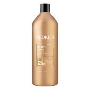 Redken All Soft Shampoo - Moisturizes & Hydrates Dry, Brittle Hair, Gently Cleanses and Softens, With Argan Oil, Safe For Color-Treated Hair (33.8 Fl Oz (Pack of 1))