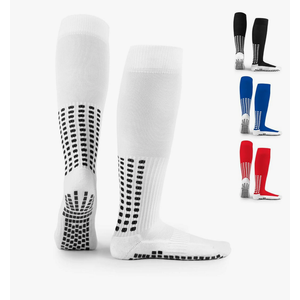 LUX Anti Slip Soccer Knee Socks,Non Slip Football/Basketball/Hockey Sports Grip Socks, One Size