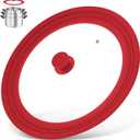 13-14-15 in Universal Lid for Oversized Pots, Pans and Skillets, Extra Large Pot Lid Tempered Glass Lid with Heat-Resistant Silicone Edge, Cookware Lids, Replacement Frying Pan Cover
