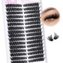 Lash Clusters 120D Fluffy Individual Lashes Clusters 8-17 MM 288 Pcs Cat Eye Wispy Eyelash Clusters D Curl Volume Cluster Eyelash Extensions Easy Diy Lash Extension Cluster at Home