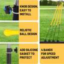 Baseball Softball Swing Trainer with 4 Power Bands, 31-43 In Adjustable Baseball Hitting Trainer with 3 Ground Nails, Carry Bag. Baseball Training Equipment Improve Power, Speed, Coordination