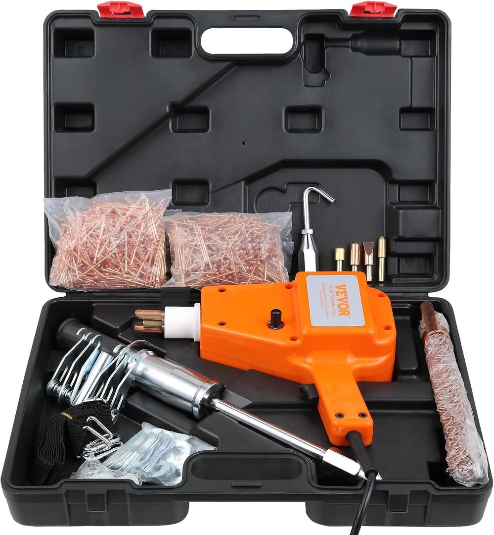 VEVOR Stud Welder Kit, 5500 Stud Welder Dent Repair Kit, 800VA Spot Welder Stud, 110V Welder Stud Kit, Stud Gun Dent Puller Kit with Complete Accessories, Dent Welder Repair for Auto Body Repairing