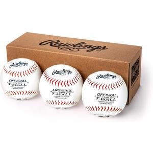 Rawlings | Official T-Balls | TVB | Youth/6u | 3 Count | Sponge Rubber Core | Indoor/Outdoor