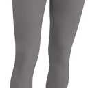 Sunzel Mini Flare Leggings for Women V Crossover Mid Rise Workout Flared Yoga Pants with Tummy Control and Wide Leg (Gray, M)