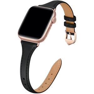 WFEAGL Compatible with Leather Apple Watch Band 41mm 40mm 38mm 42mm(series 11 10) Women, Top Grain Leather Strap Slim & Thin Replacement Wristband for iWatch Bands SE 3 2 1, Series 11 10 9 8 7 6 5 4 3 2 1