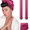 3 x YOSHUYUKI Classic Heatless Curls Overnight Rods No Heat Hair Curlers to Sleep Jumbo Foam Large Hair Rollers for Long Short Hair Heatless Curling Rod Set Styling Tools with Satin Scarf Sonic