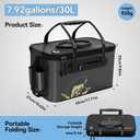 Fishing Bucket Foldable 6Gallon/8Gallon/10Gallon,Live Fish Container Multi-Functional Live Fish Bait Bucket,for Fishing, Camping, Moving