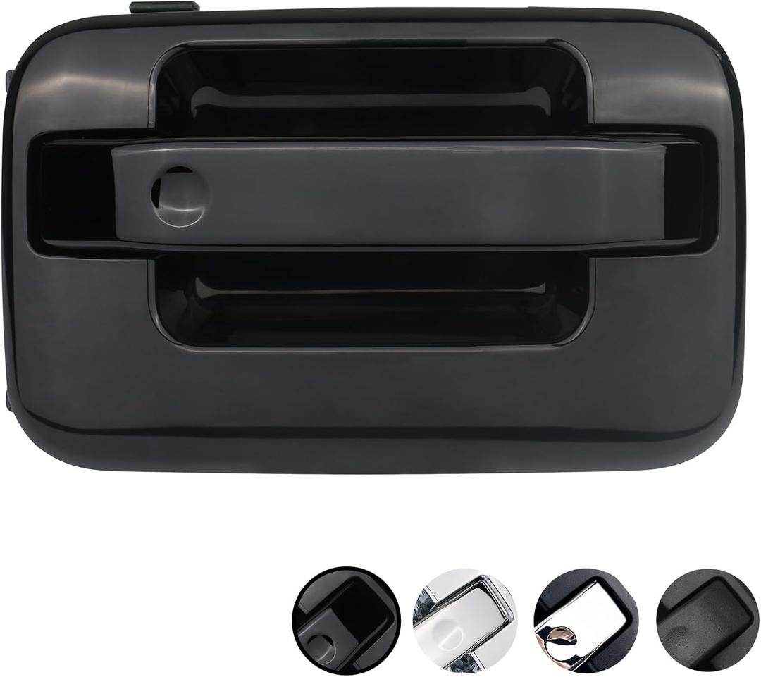 TQPONLY Black Paintable Outside Door Handle | Front or Rear Right Passenger Side Compatible with 2004-2014 Ford F150,2006-2014 Lincoln Mark LT Truck | Exterior Handle Outer Door Part