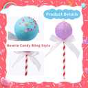 6 Pcs Christmas Lollipop Ornaments, Christmas Tree Candy Hanging Ornaments, Rainbow Lollipop Hanging Ornaments Candy Gift for Xmas Tree New Year Easter Birthday Party Decoration