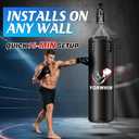 Punching Bag Hanger, Boxing Bag Wall Bracket Heavy Hanger Rated Hanging Stand Silent Rotation for Home Gym Indoor Outdoor Boxing Exercise (W:17.1"-24.8")