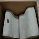 Dog Stairs for Small Dogs 15.7" H, Curved Dog Step for Puppy, Older Cat, Medium Pet Ramp for Sofa, Couch or Chair, Ladder with High Density Foam, 3 Step, 15.7x22.4x15.7 Inch, Beige