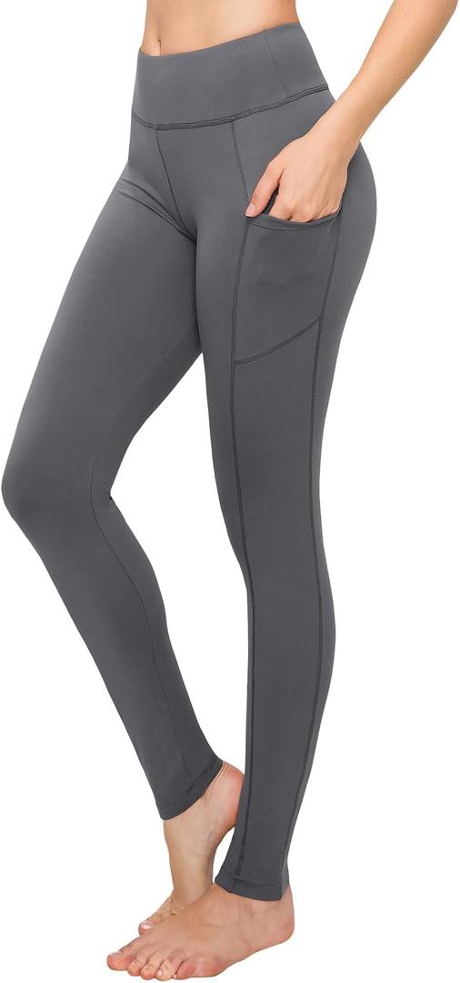 SATINA High Waisted Leggings for Women - Comfortable and Stretchy in Versatile Sizes and Colors (Black, One Size)