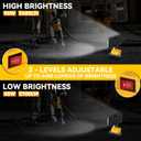 8" Cordless LED Work Light for Dewalt 20V Battery, Two Levels Adjustable Flood Light up to 90W 5400 Lumens with USB Charging Port, Portable LED Flashlight for Work, Camping, Outdoor(No Battery)