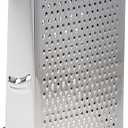 OXO Good Grips Square Grater with Etched Stainless Steel Collection Container - For Vegetables and More Metallic