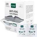 Anti-Fog Lens Wipes (12x12cm)  Larger Size, 100-Count, Individually Wrapped, Pre-Moistened Cleaning Sheets for Glasses, Goggles & Screens, No-Residue, Streak-Free Fog Prevention