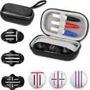 Golf Ball Line Marker Tool, 3 Golf Ball Marker Stencil and 3 Color Golf Ball Line Marker, Golf Ball Alignment Marking Tool, Golf Ball Stencil with Compact Case Easy to Carry Golf Ball Marker