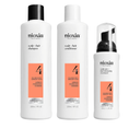 Nioxin Scalp + Hair Thickening System Kits | For Natural, Colored, & Damaged Hair with Light to Progressed Thinning | Strengthen & Boost Hair Density with Niacinamide & Biotin | 1 Month Supply