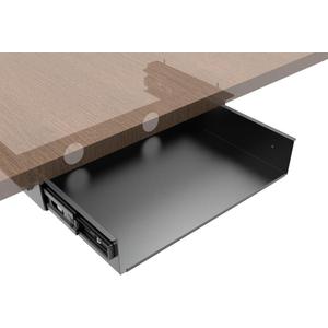 13 inch Under Desk Slide Out Storage Shelf, Sliding Under Desk Tray Drawer for Standing Desks, Workstations, Cabinet or Gaming