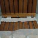 Premium Teak Shower Mat, 23.2" x 16.2" Foldable Wood Bath Mat, Non-Slip Bathroom Mat, Floor Mat for Bathtub, Door, Spa, Sauna, Pool, Ideal for Indoor Outdoor
