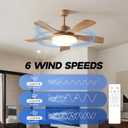 46 Inch Wood Ceiling Fan with Remote, Solid Wood 5 Blade Ceiling Fan with Light, Burlywood Rustic Flush Mount for Patios, Living Room, Dining Room, Bedroom, Farmhouse